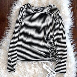 Adorable Long-Sleeve Tee with Stripes